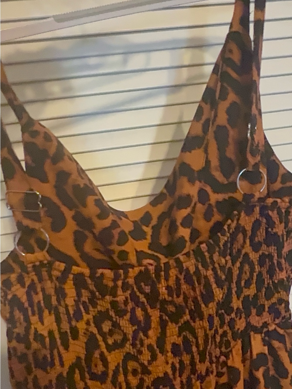Leopard Print Strappy Jumpsuit - Brown & Black